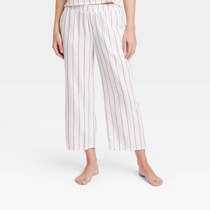 Women's Linen Cropped Pajama Pants - Stars Above™ | Target