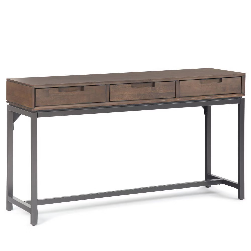 54"" Devlin Mid-Century Wide Console Table Walnut Brown - WyndenHall | Target