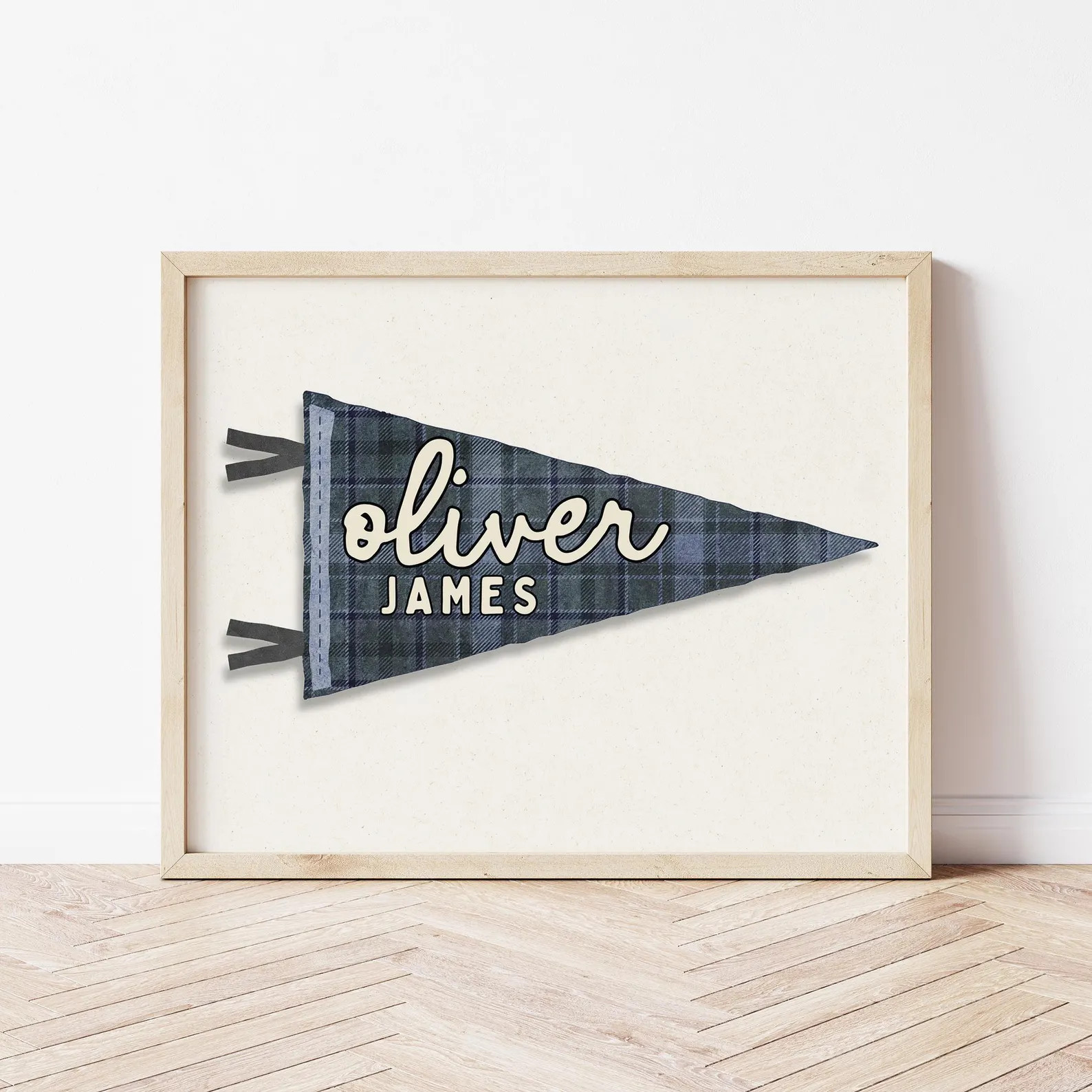 Custom Name Pennant Flag Personalized Pennant Banner Baby Shower Birthday Gift Boho Boys Room Dec... | Etsy (US)