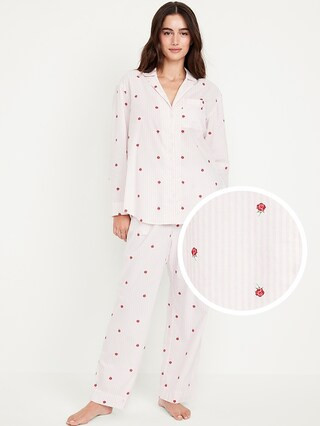 Poplin Pajama Pant Set | Old Navy (US)