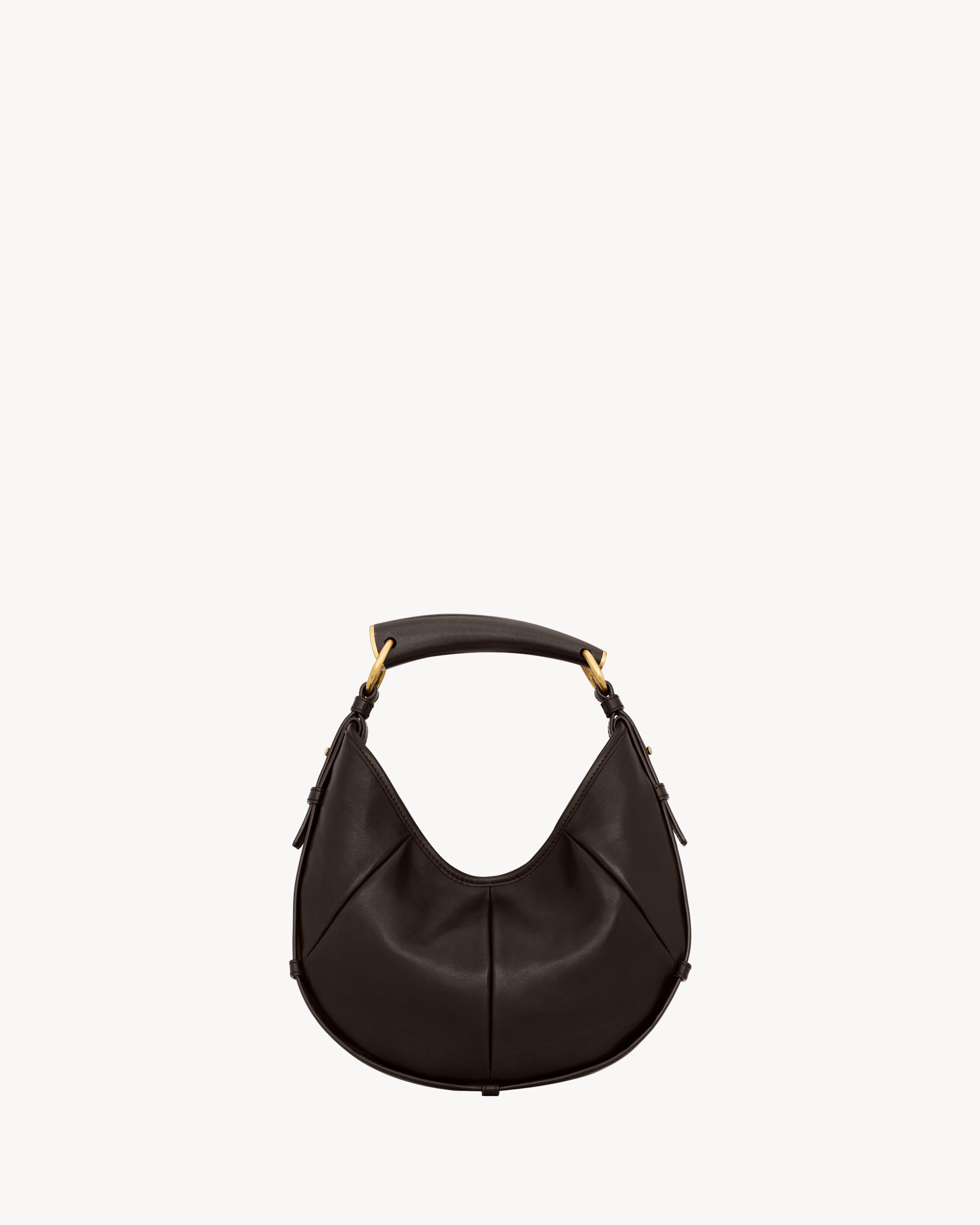 The small version of the MOMBASA hobo bag's modern revival, in supple calfskin lined in tonal sue... | Saint Laurent Inc. (Global)