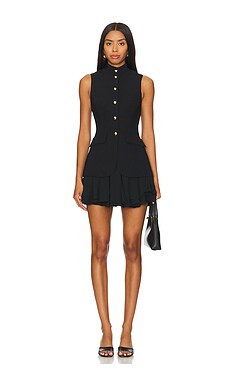 Amanda Uprichard x REVOLVE Justine Dress in Black & Black from Revolve.com | Revolve Clothing (Global)