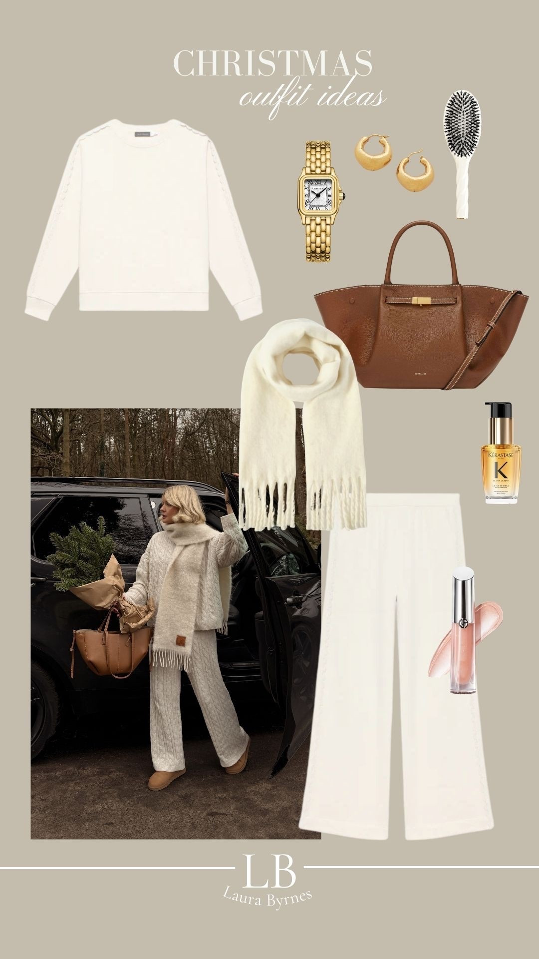 Christmas/winter cosy chic outfit idea! All items in cyber week sales 