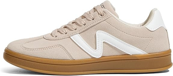 Women's Classic Retro Fashion Sneakers with Gum Sole Trendy Low Top Casual Shoes for Daily Wear, ... | Amazon (US)