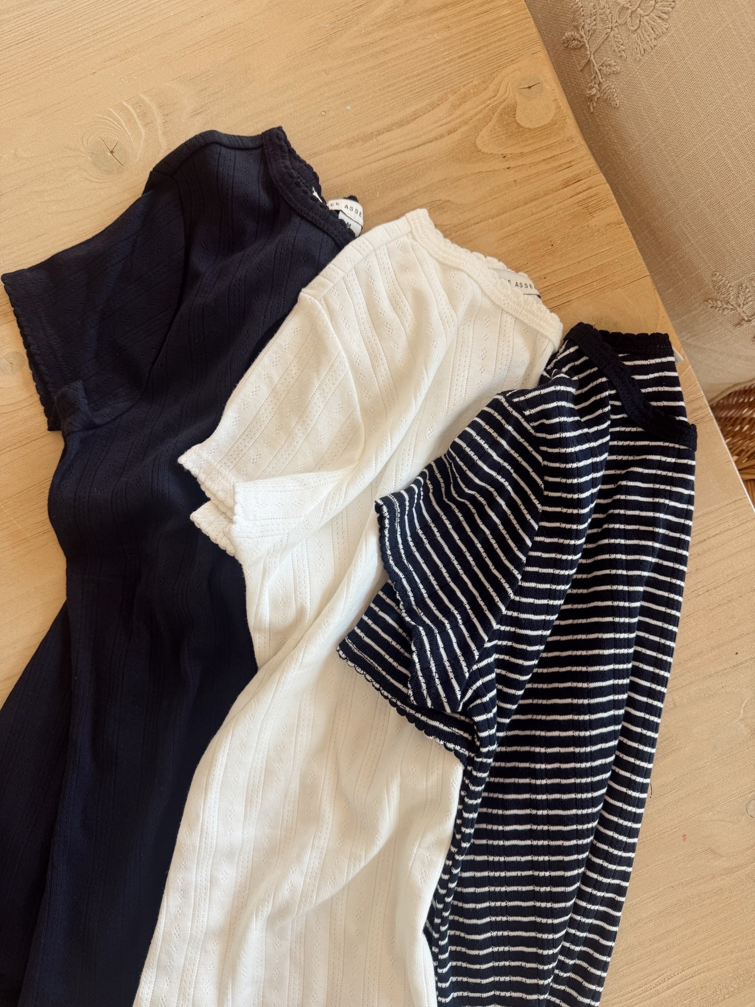 Exact dupes for the jcrew pointelle tees I own & love! 💕 

#LTKmomlife #LTKgrwm #LTKootd