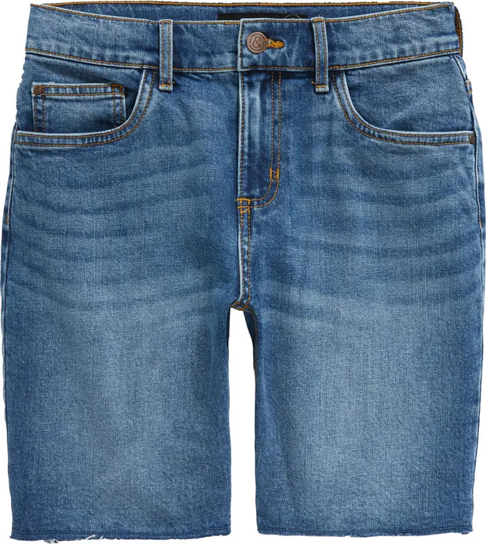 Treasure & Bond Kids' Raw Hem Relaxed Fit Denim Shorts | Nordstrom | Nordstrom
