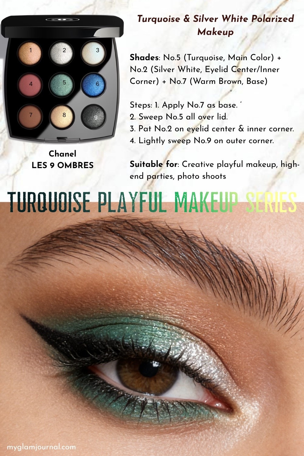 Chanel LES 9 OMBRES Tutorial | Turquoise & Silver Iridescent Eye Makeup

#LTKBeauty