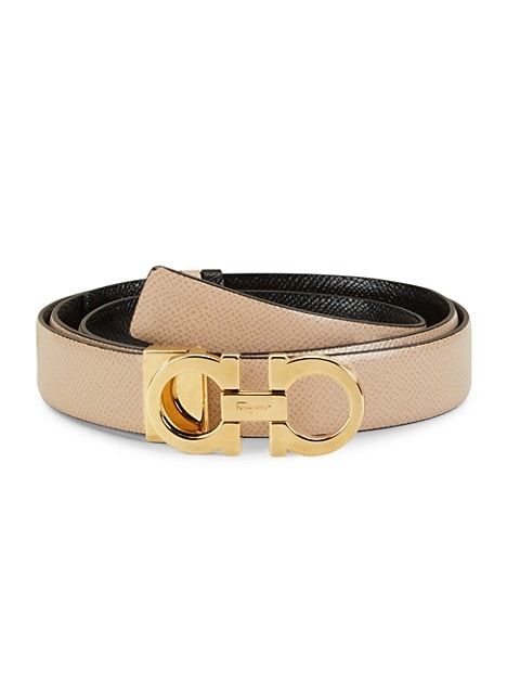Double Gancini Reversible Leather Belt | Saks Fifth Avenue