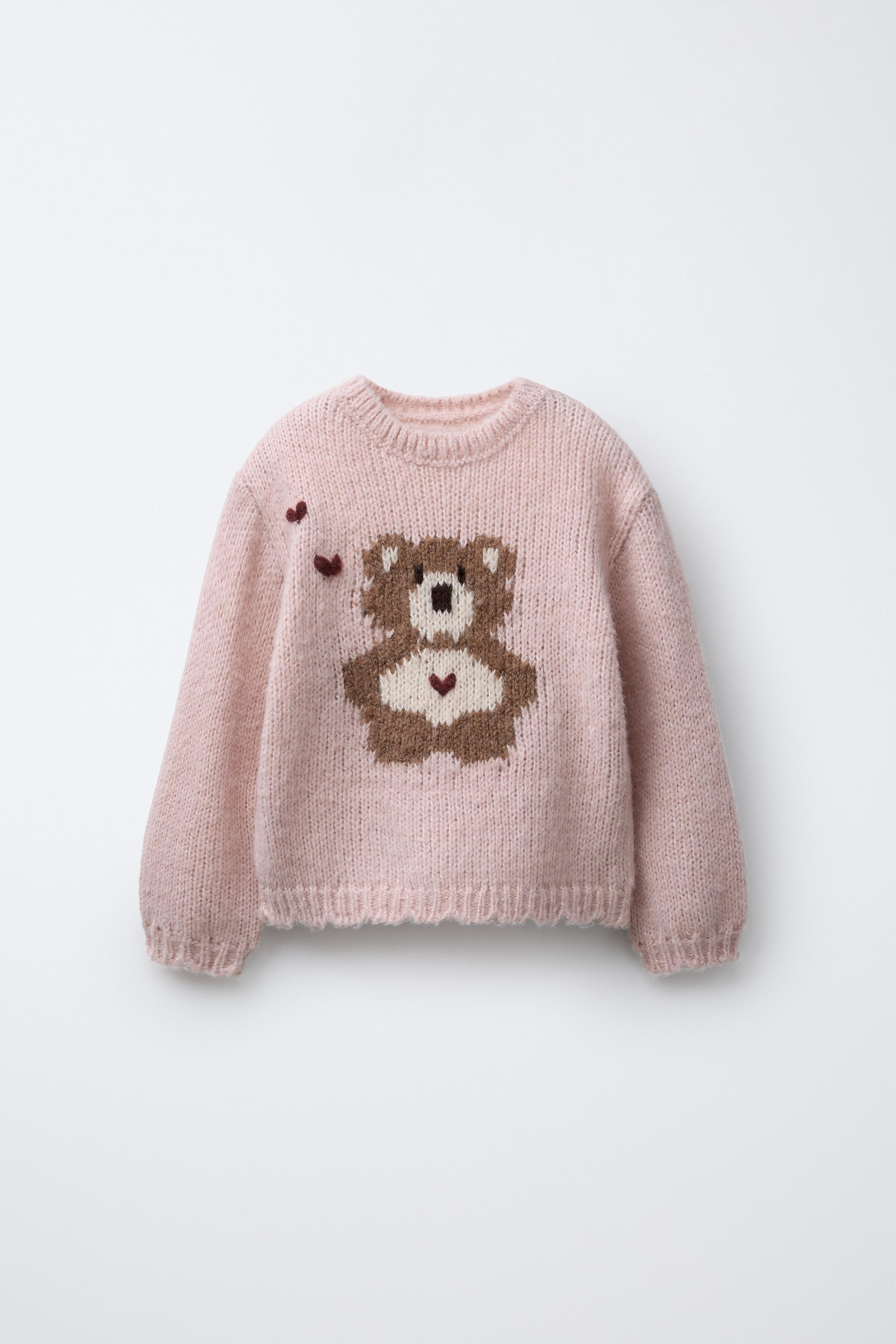 EMBROIDERED BEAR KNIT JUMPER | Zara US