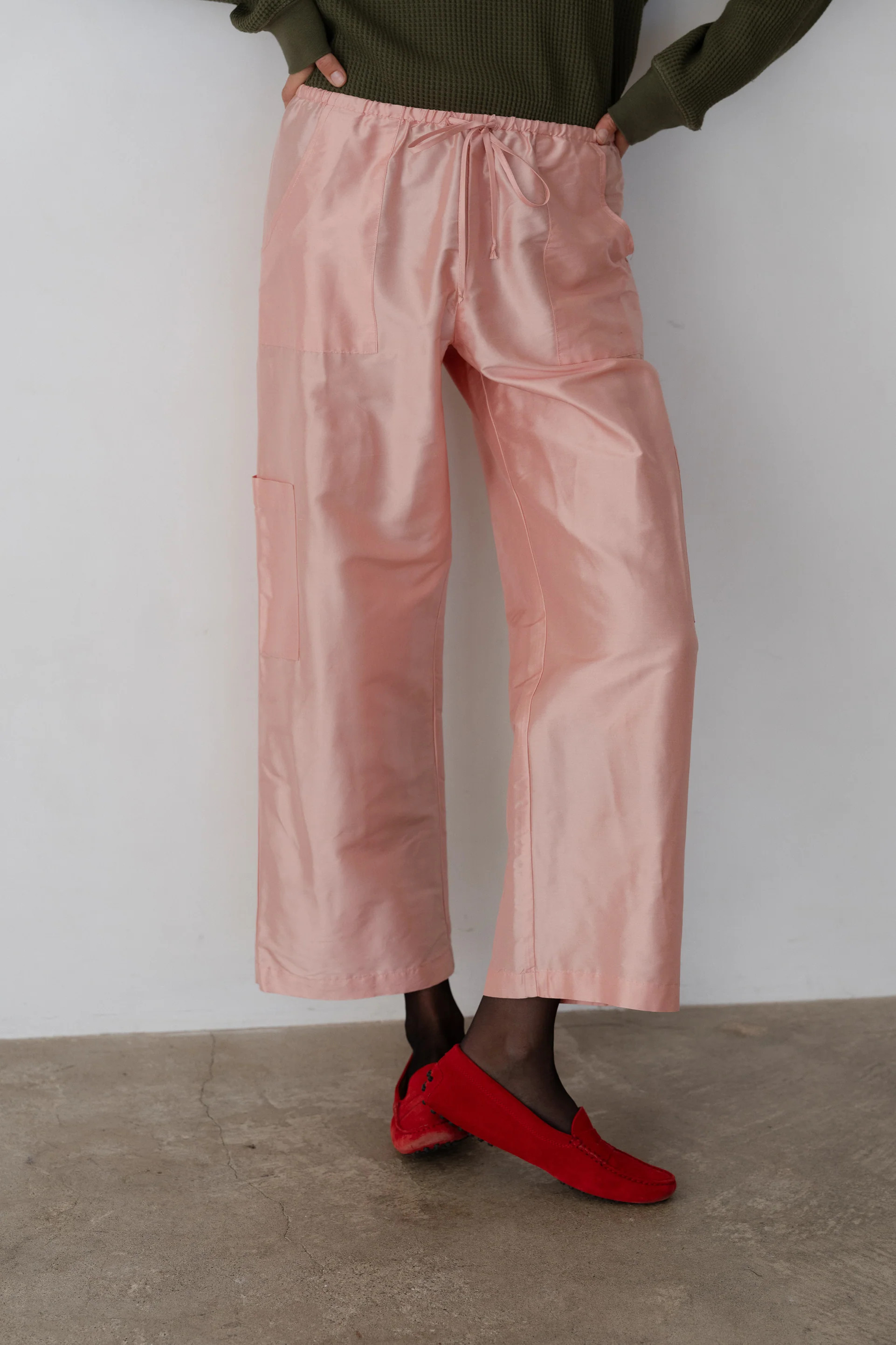 Pre-Order The Taffeta Drawstring Cargo Pant | DONNI.