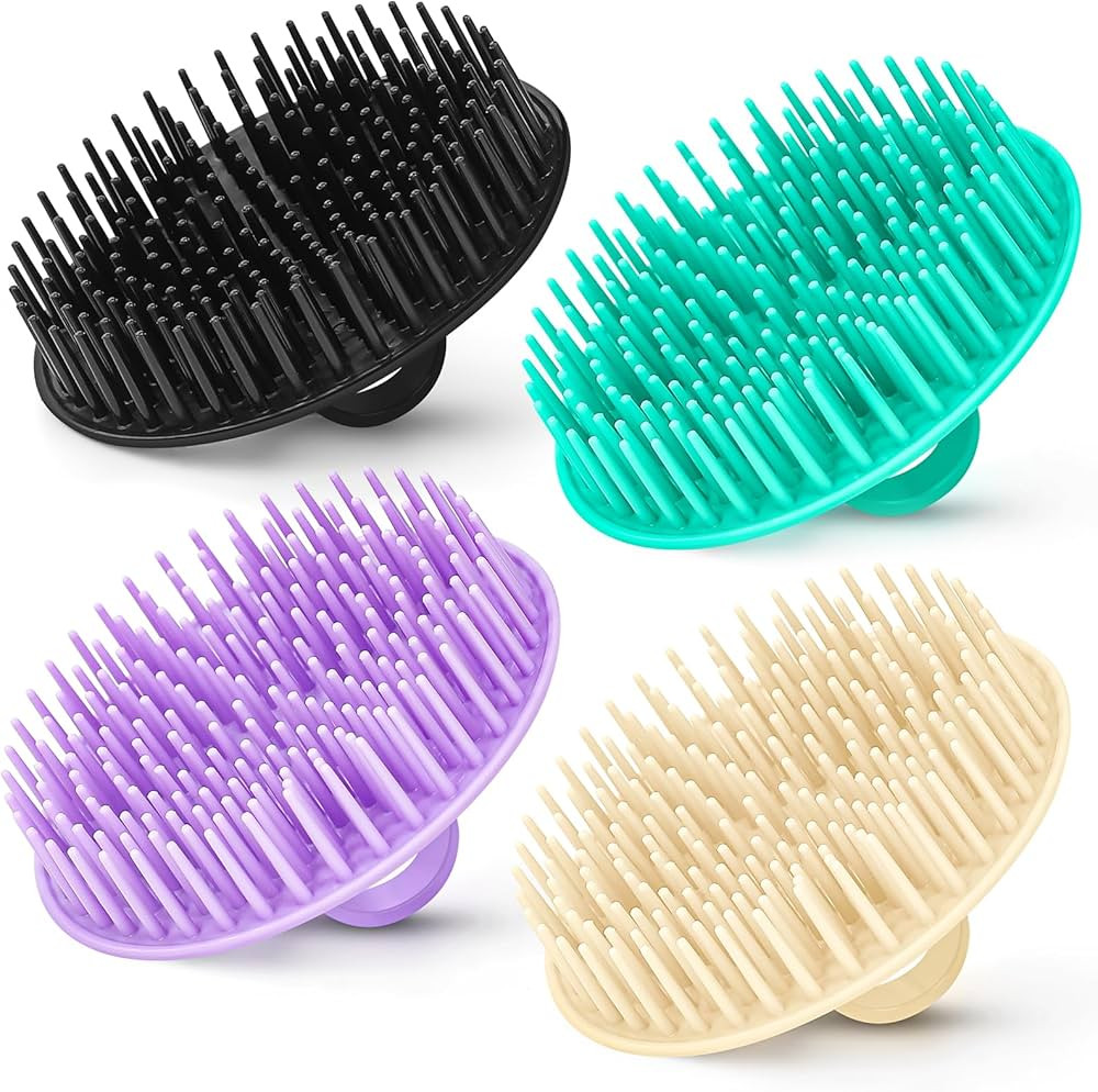 4Pack Hair Scalp Exfoliator Brush Dandruff Cleaning brush, Flexible Scalp Massager, Shower Shampo... | Amazon (US)