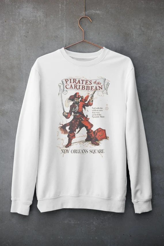 Disney Sweatshirt  Pirates of the Caribbean  Original Ride | Etsy | Etsy (US)