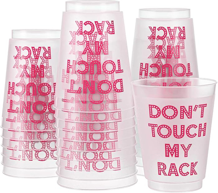 Vesici 24 Pcs Mahjong Cups Don't Touch My Rack 16 oz Reusable Mahjong Frosted Plastic Cups for Ma... | Amazon (US)