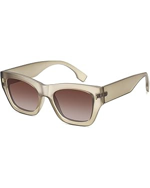 Large Cateye Polarized Sunglasses for Women Men Retro Trendy Square Sunnies FZN819 | Amazon (US)