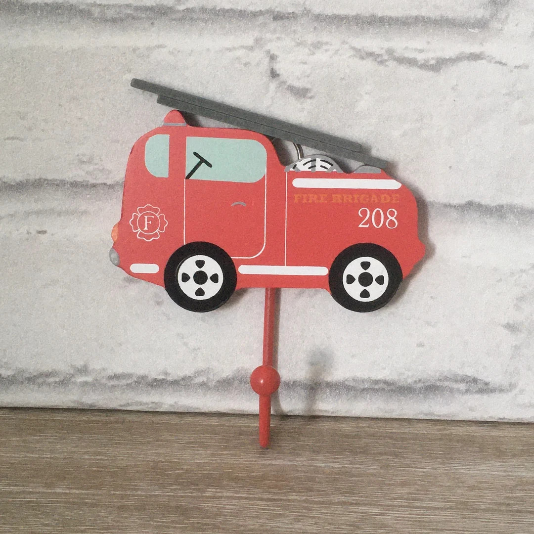 Kids Bedroom Fire Engine Hook Wall Mounted Hook Home Decor Gift Hanger Holder Home Decor Children's  | Etsy (US)