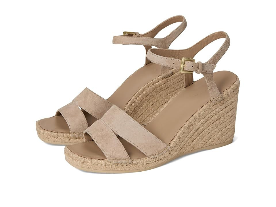 Vince Gwen Espadrille Sandals Women's Wedge Shoes Taupe Clay Beige Suede : 6.5 M | Zappos