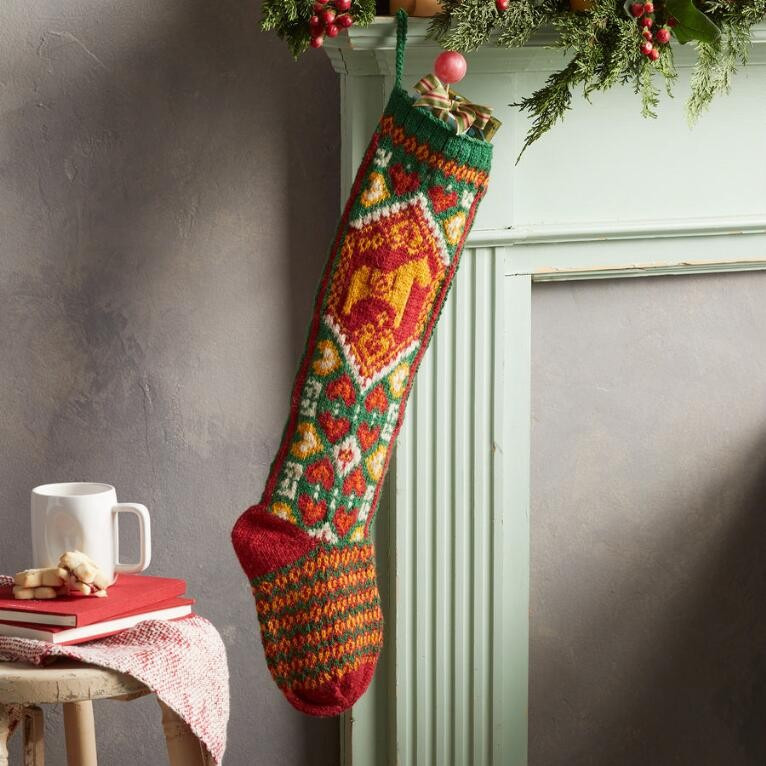 heirloom hearts & horse stocking | Sundance Catalog