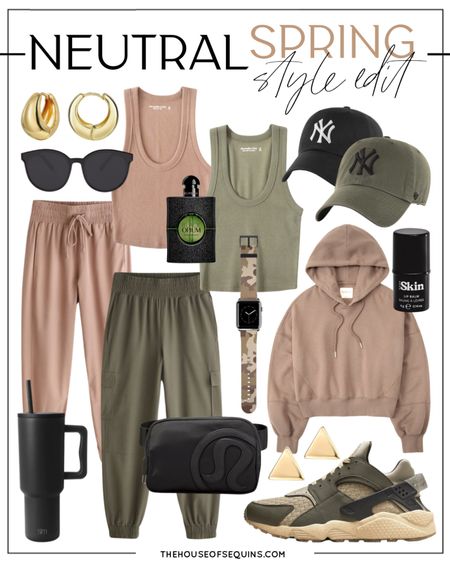 Neutral Spring Outfit Info! Abercrombie look with cargo joggers, cropped tank and cropped hoodie. Nike Huarache sneakers, Lululemon belt bag and more! 

Follow my shop @thehouseofsequins on the @shop.LTK app to shop this post and get my exclusive app-only content!

#liketkit 
@shop.ltk
https://liketk.it/43hWp

#LTKstyletip #LTKSeasonal #LTKfit