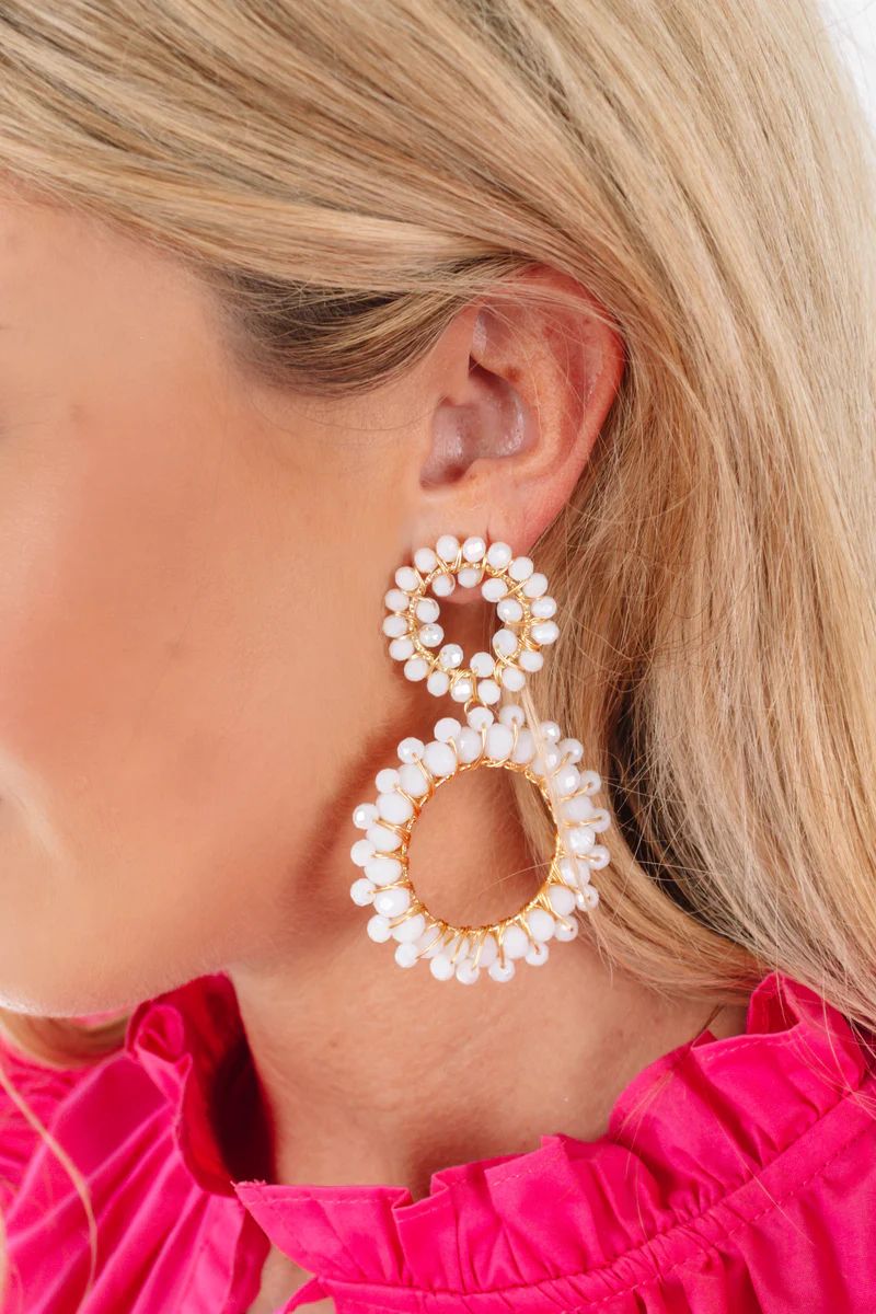 Beach You There Earrings - White | The Impeccable Pig