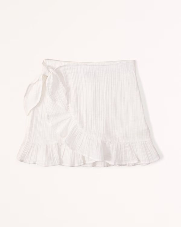 Gauzy Beach Ruffle Skirt Coverup | Abercrombie & Fitch (US)