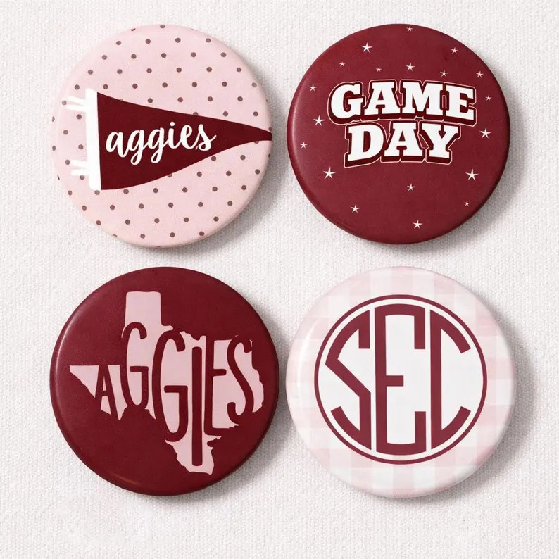 A&M Aggie Game Day Pin Buttons | Etsy (Global)