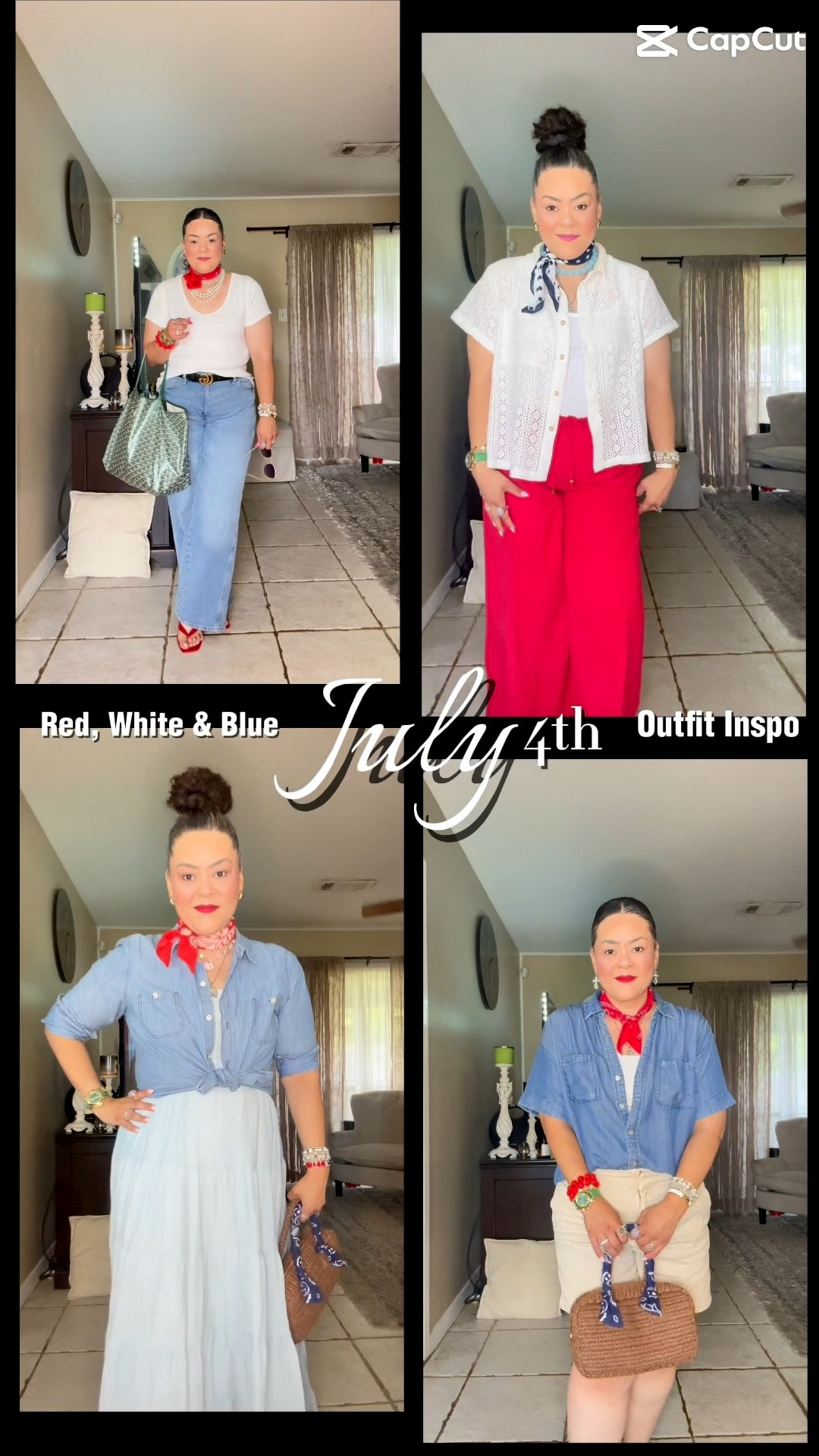 July 4th Outfit Inspo with Red, White and Blue! Which is your fav? @TJ Maxx @Target @amazonfindsandfashion @Macys @Kohl's @Vineyard Vines @Steve Madden US

#LTKootd #LTKOver40 #LTKMidsize