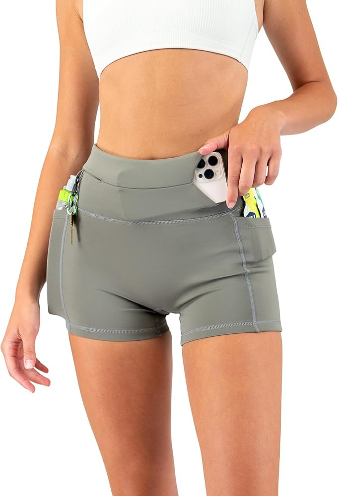 FlipBelt Women’s Compression Shorts – Built-in Running Belt – 3,5,7 Inseam – Running Shor... | Amazon (US)