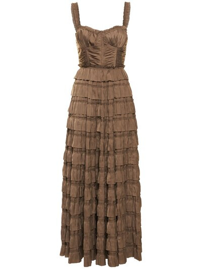 Ulla Johnson - Camille ruched sleeveless long dress - Taupe | Luisaviaroma | Luisaviaroma