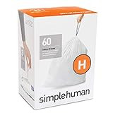 simplehuman Code H Custom Fit Drawstring Trash Bags in Dispenser Packs, 60 Count, 30-35 Liter / 8... | Amazon (US)