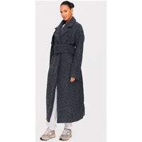 Dark Grey Wool Look Belted Maxi Coat | PrettyLittleThing US