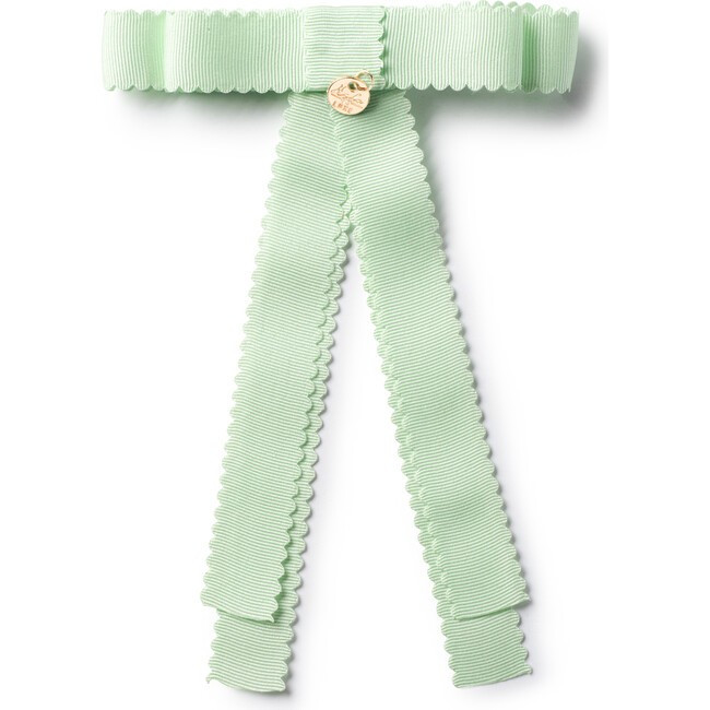Halo Luxe | Ava Scalloped Long Tailed Clip, Mint (Green) | Maisonette | Maisonette