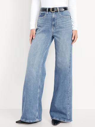 Extra High-Waisted Super Wide-Leg Jeans | Old Navy (US)