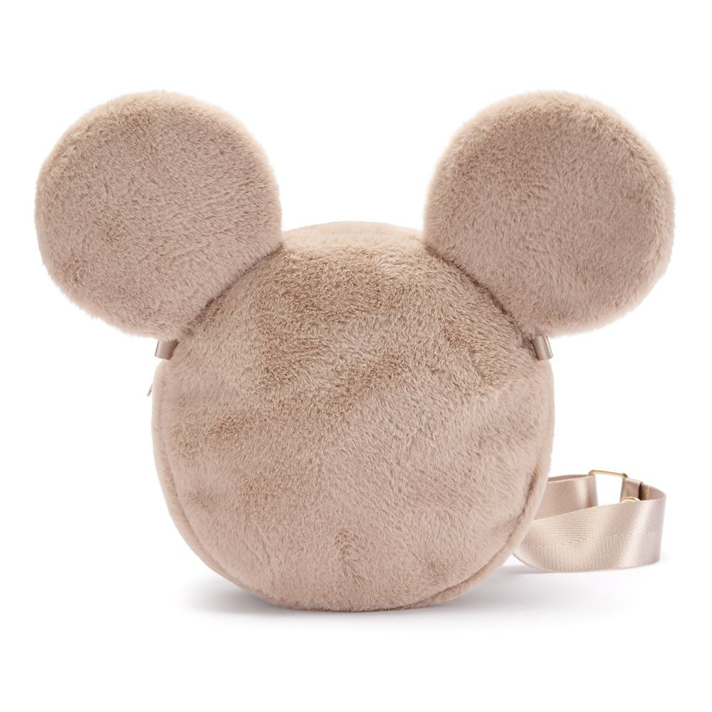 Mickey Mouse Icon Plush Crossbody Bag – Mocha | Disney Store