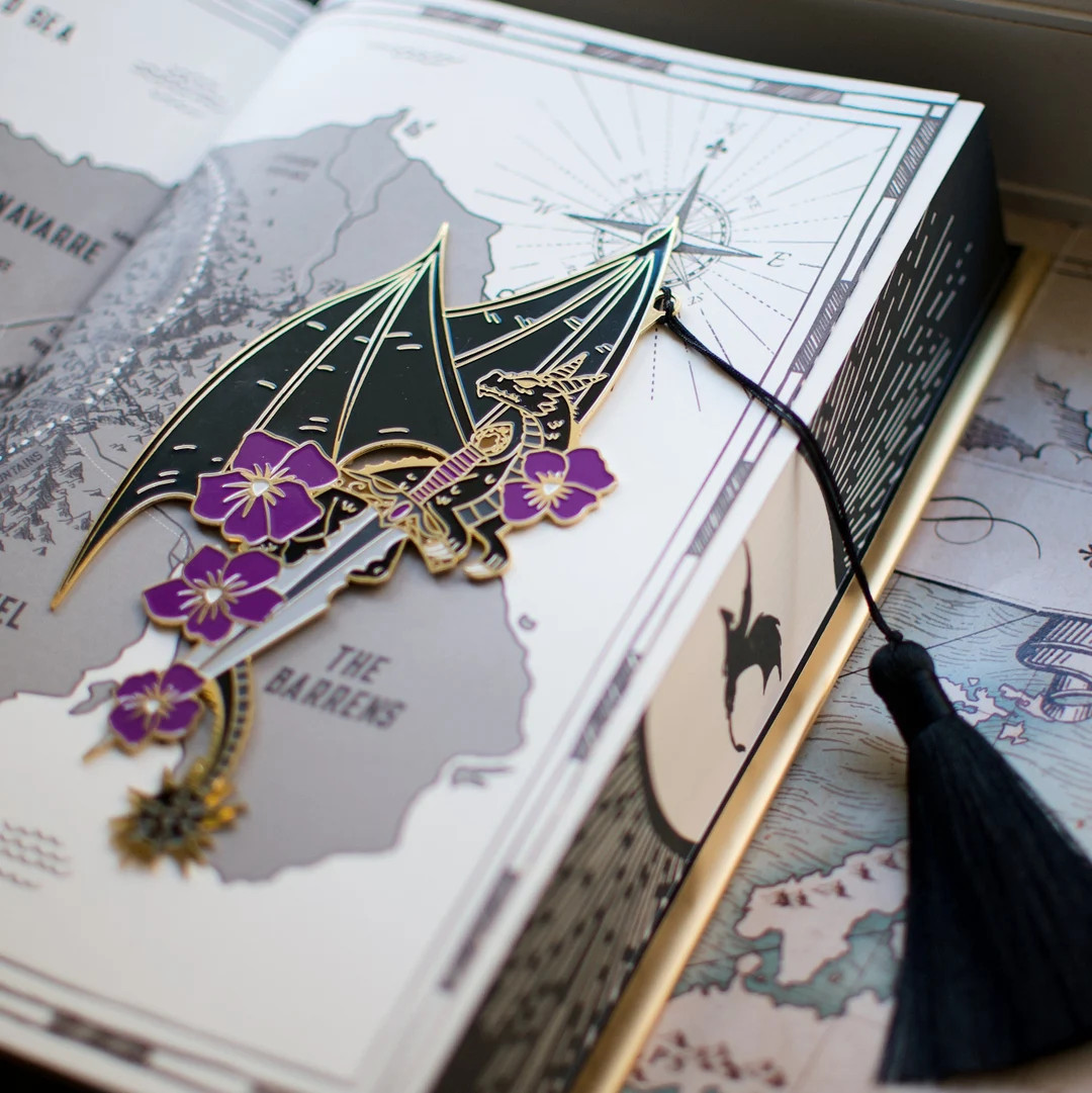 Officially Licensed Fourth Wing Dragon Enamel Bookmark - Etsy | Etsy (US)