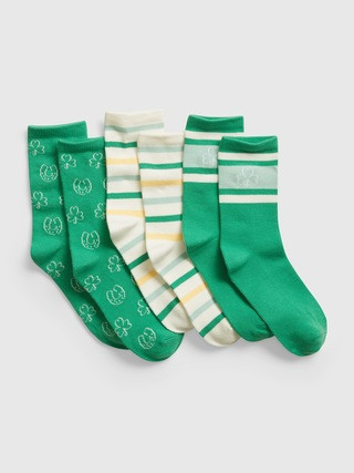 Kids Shamrock Crew Socks (3-Pack) | Gap (US)
