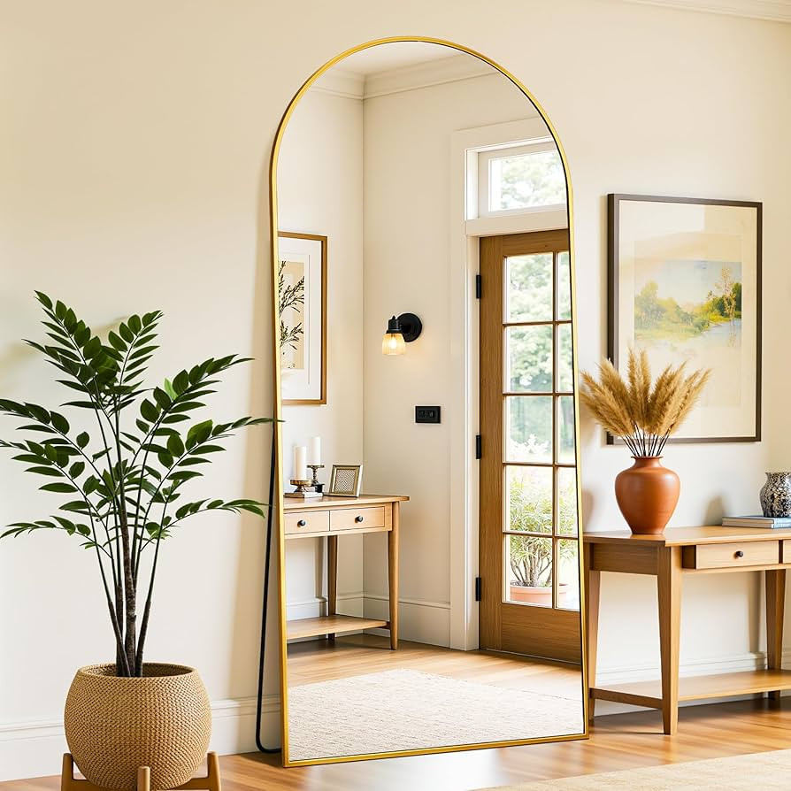 Full Length Mirror, 71"x32" Oversized Floor Mirror Freestanding, Full Body Mirror Floor Standing ... | Amazon (US)