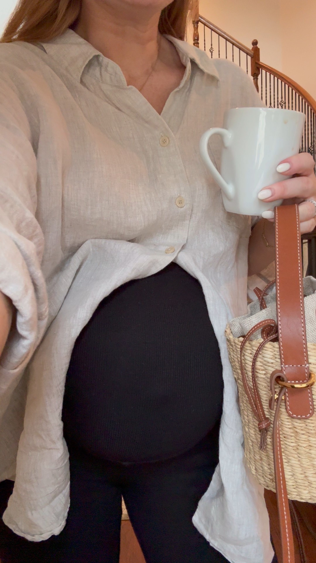 Last weeks bump friendly outfit! I love these comfy pants because they are the only thing that fits the bump right now haha! Also very soft and comfy to wear all day!

#LTKWorkwear #LTKFindsUnder50 #LTKBump