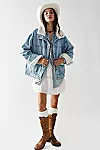 Ariel Cozy Denim Bomber Jacket | Free People (Global - UK&FR Excluded)