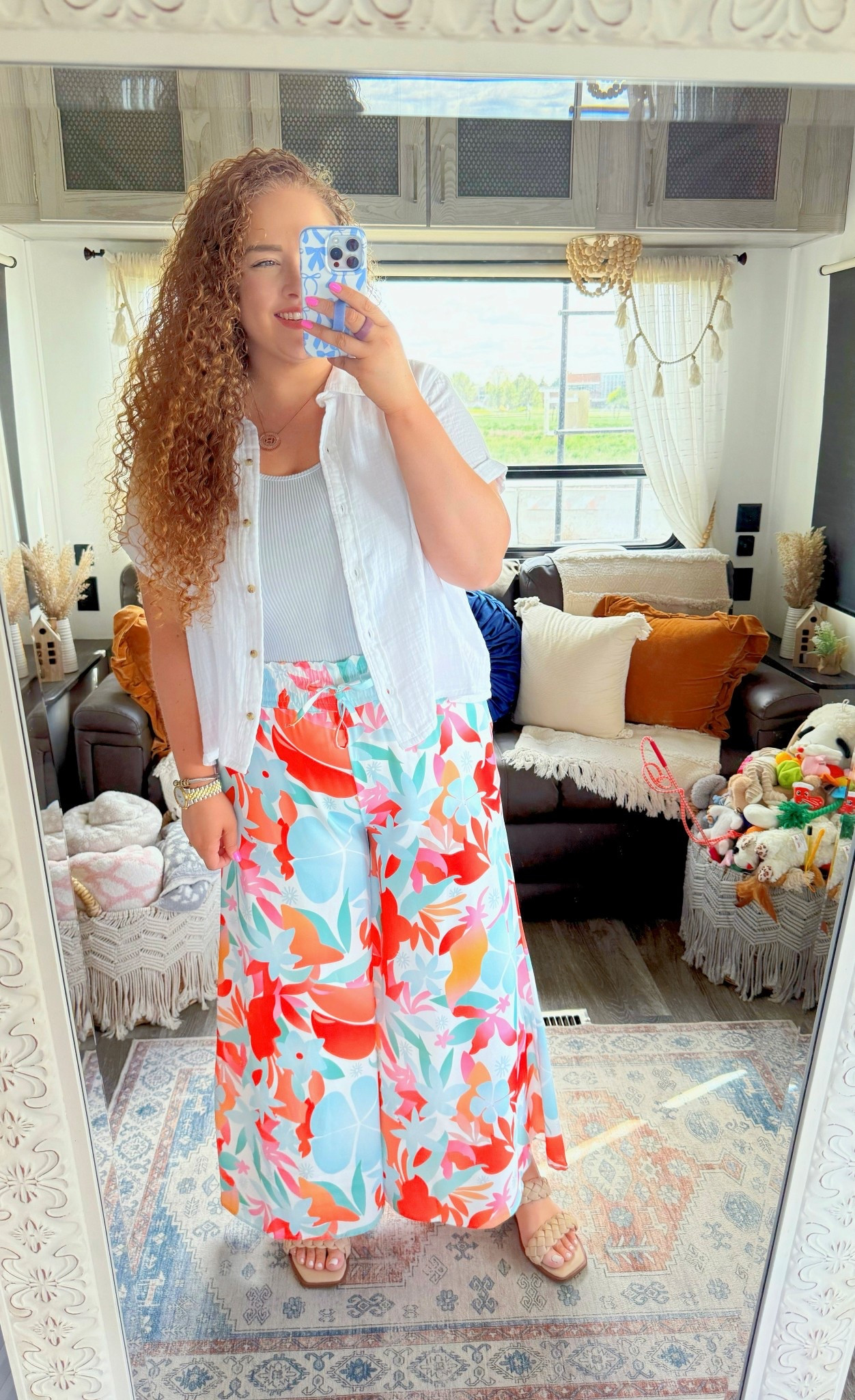 Ready to turn heads on vacay with these stunning floral pants from Amazon! 🌺☀️ Lightweight, comfy, and perfect for every sunset stroll or beachside brunch. 💖Let the tropical vibes take over! 🌴✨ Amazon pants | floral pants | tropical pants | Amazon palazzo pants | spring pants | tank top | Amazon tank top | blue tank top | white button down | old navy white button down | sandals | Amazon sandals | Amazon fashion | tropical vibes | resort ready | spring outfit | Amazon spring outfit | Amazon spring look | Amazon finds | Amazon fashion | Amazon look | Amazon outfit | Amazon must haves | spring | spring fashion | spring look | spring outfit | Amazon spring outfit | vacation | Amazon vacation outfit | vacation look | tropical vacation outfit 

#LTKTravel #LTKMidsize #LTKStyleTip