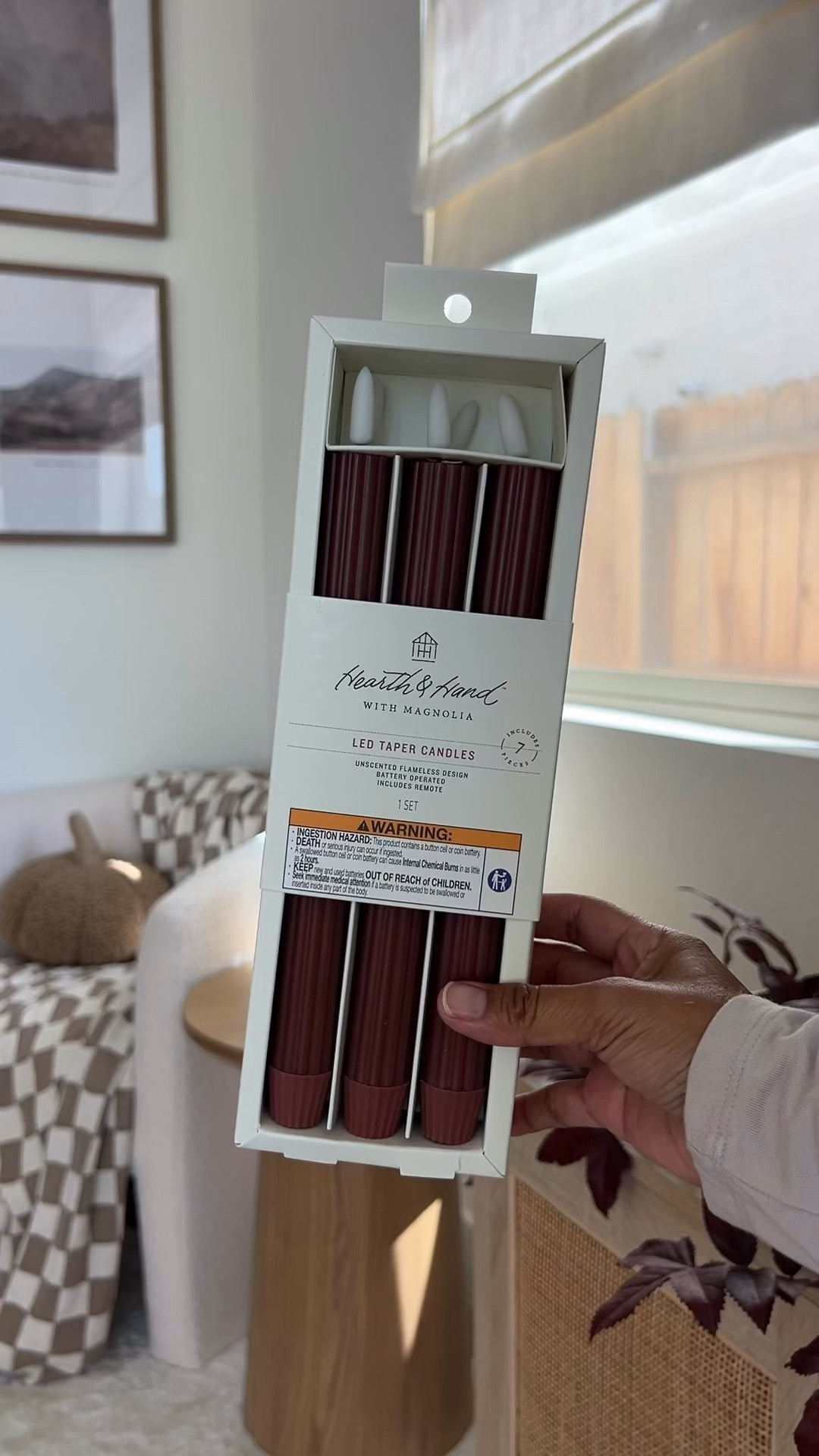 These flameless battery operated candles come in gorgeous Fall colors 🕯️🍂