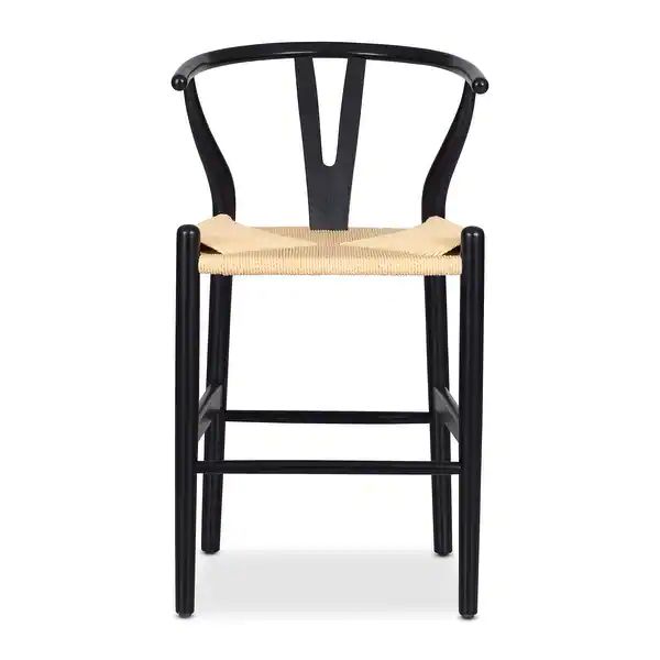 Poly and Bark Weave Counter Stool - Walnut | Bed Bath & Beyond