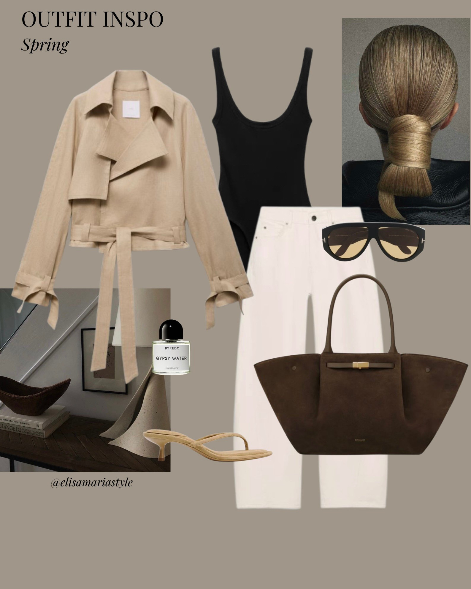 White jeans, cropped trench coat spring outfit idea 🤍

#LTKspring #LTKbag