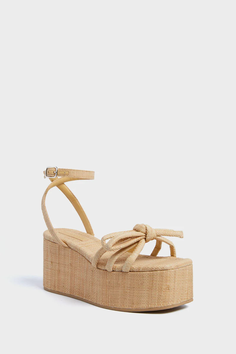 Natural Raffia Hudson Platform Sandals | Tuckernuck (US)