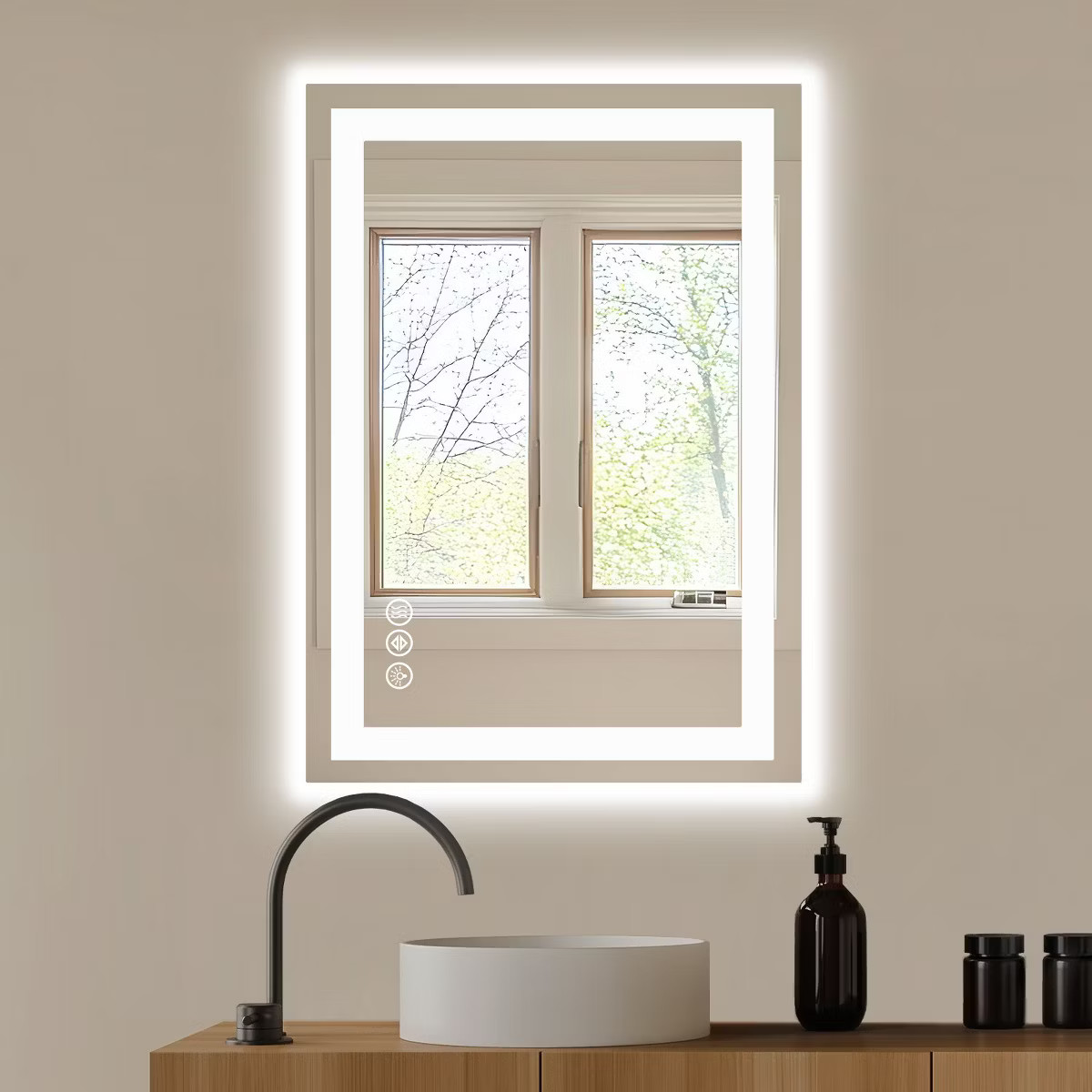3-Mode LED Bathroom Mirror: Anti-fog, Dual Light | Target