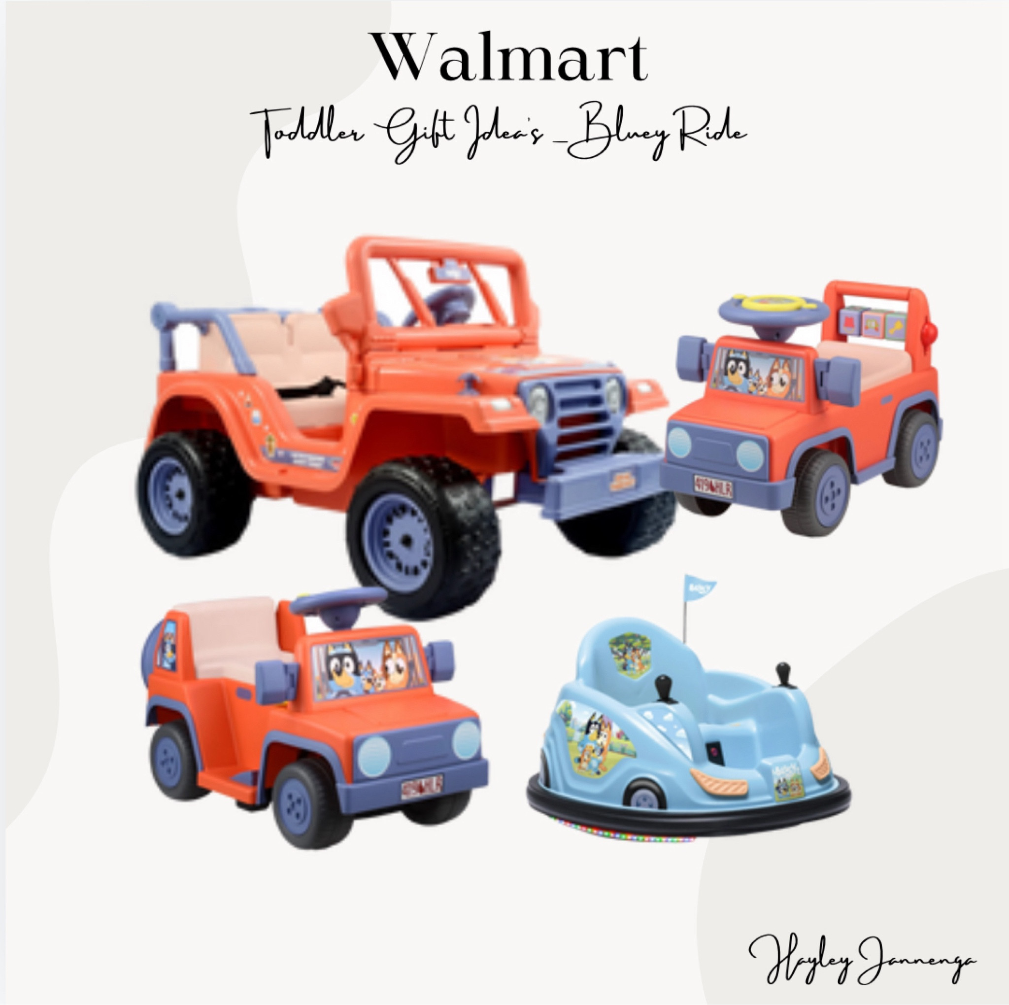 Walmart blue find 

12V Bluey 4-Wheeler Ride-On, 12 Volt Battery Powered Car for Kids with Sounds, Ages 3+

Gift guide for toddlers & young children
Christmas 
Birthday 

#LTKBaby #LTKFindsUnder100 #LTKKids