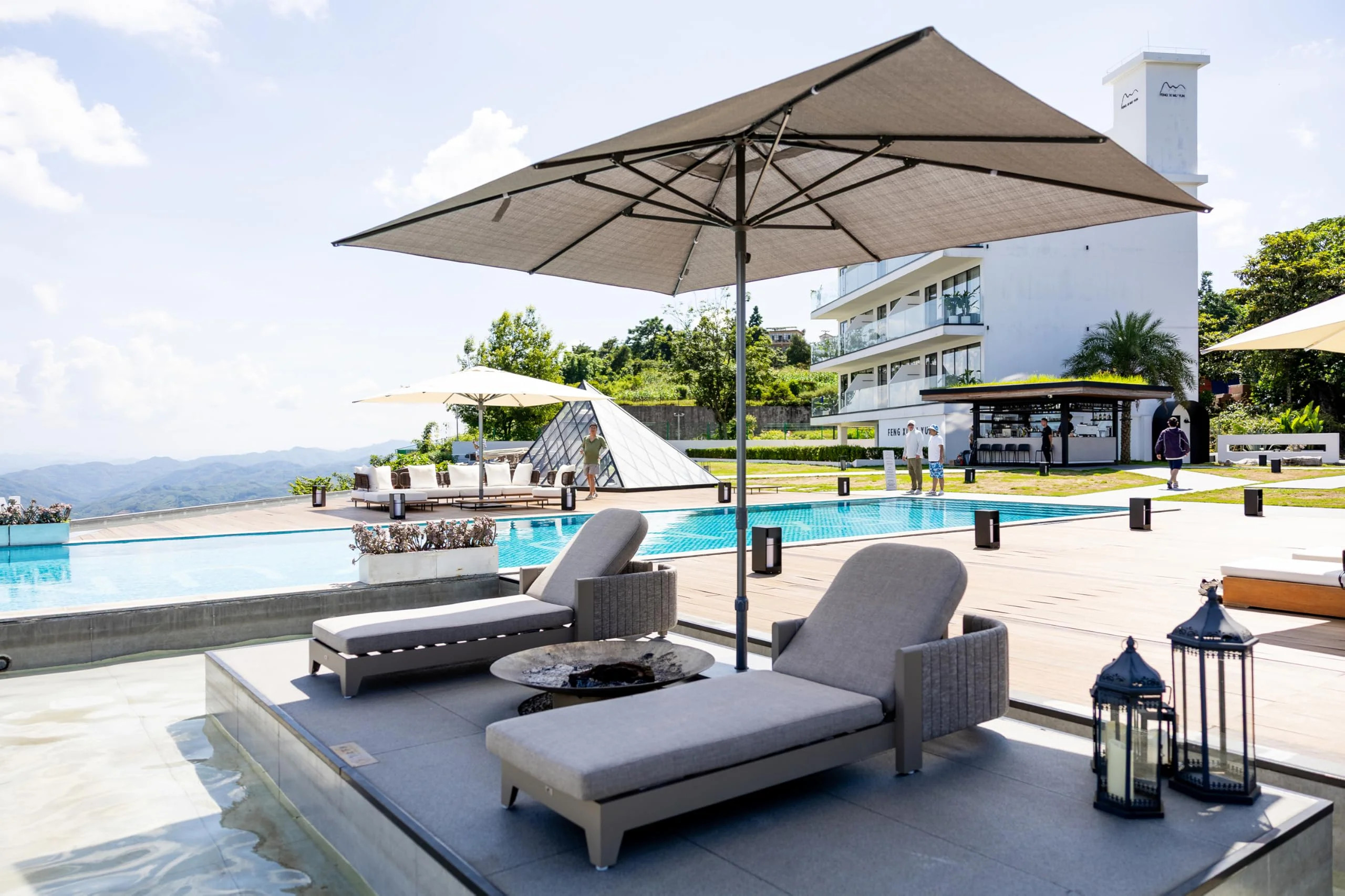 Outdoor Daybed Sun Chaise Lounge Chairs with Cushion Patio Aluminum Adjustable Sunbathing Tanning Reclining Set of 2 Moon Basalt | Wayfair North America