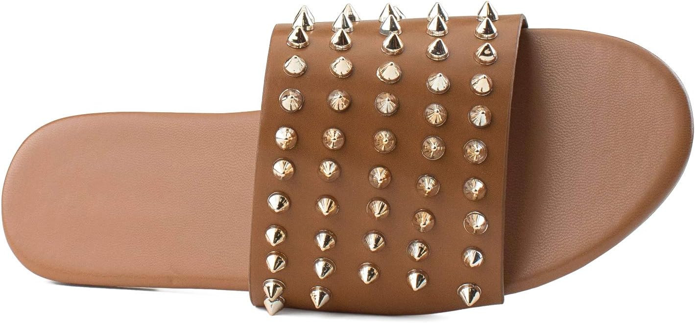 RF ROOM OF FASHION Women's Clear Band Slide Sandals | Amazon (US)