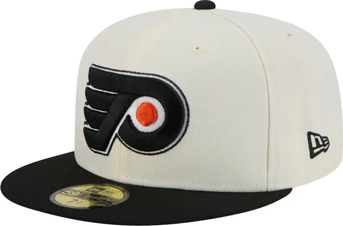 Men's New Era  White Philadelphia Flyers Chrome Two-Toned 59FIFTY Fitted Hat | Nordstrom