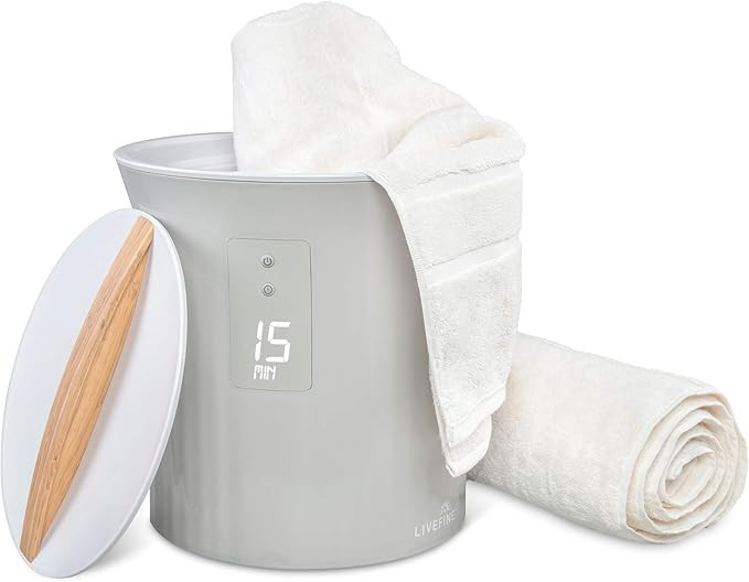 Live Fine Towel Warmer | Bucket Style Luxury Heater with LED Display, Adjustable Timer, Auto Shut... | Amazon (US)