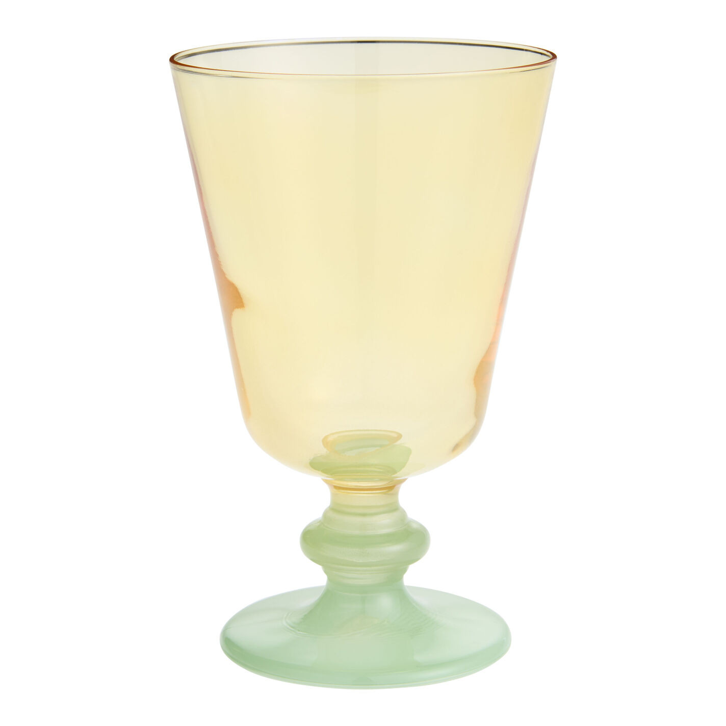 Astrid Two Tone Glass Goblet | World Market